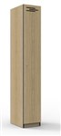 Locker 1 Door Melamine Natural Oak 1850mm Hx305mm W x 455mm D 