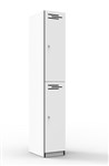 Locker 2 Door Melamine Natural White 1850mm H x 305mm W x 455mm D