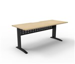 Rapid Desk Span Straight 1500W X 750D Nat Oak Black RSD1575M NOBL