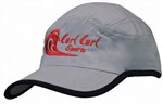 Microfibre Sports Cap with Trim on Edge of Crown  PeakUndecorated