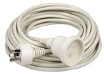 10M Extension Power Cord 10M White
