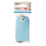 Avery Labels Shipping TagIt With String 96X48mm 24 Tags Pastel Blue