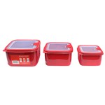 Connoisseur Microwave Containers Red Set 3