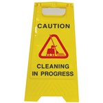Cleanlink Safety Sign Cleaning In Progress 32X31X65cm Yellow