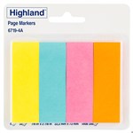 Highland Page Markers 67194A Asstd Pack 4