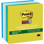 PostIt Notes 6545Sst Super Sticky 76X76mm Bora Bora Assorted Pack 5