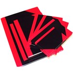 Marbig Notebook A5 Hard Cover Red And Black 200 Pages