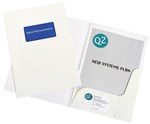 Marbig Presentation Folder Gloss A4 White Pack 20