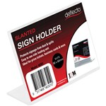Deflecto Sign Menu Holder 46301 Business Card Slanted Desktop Clear