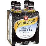 Schweppes Natural Mineral Water Glass Bottle 300Ml Pack 4