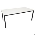 Rapid Utility Steel Frame Table 1800Wx900X730Mm Black Legs Natural WhiteBl