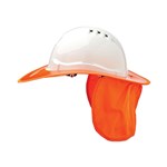 ProChoice Hard Hat Brim With Neck Flap Plastic Fluoro Orange