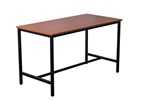 Rapid High Bar Table Black Powdercoated Steel Frame 1800X900X1050H Cherry