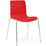 Acti 4C Side Chair With Chrome Leg Base Red