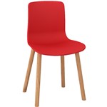 Acti Chair Beech Timber 4leg Frame Poly Shell Red