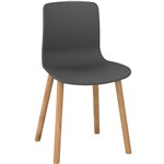 Acti 4T Side Chair With Dowel Legs Charcoal