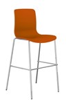 Acti Chrome Bar Stool Base 760Mm High With Polyprop Shell Orange