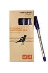 Bibbulmun Ballpoint Pen Economy Medium 1mm Pack 12 Blue