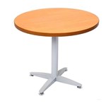 Rapid Meeting Table Round Top 1200 Dia 4 Star Base Cherry