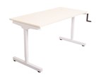 Rapid Manual Height Adjustable Desk 1800X700X7151015H Up To 1015Mm High Wh