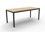 Rapid Utility Steel Frame Table 1800Wx900X730Mm Black Legs Natural OakBlac