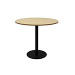 Rapid Table Round 1200Mm With Black Base Natural Oak