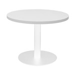 Coffee Table Round 600Mm White Base 425H White Top