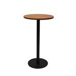 Rapid Dry Bar Table 600Mm Round Top 1075H Black Base Cherry Top