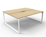 Deluxe Rapid Infinity 10 Person Double Sided Desk White Loop Leg 1800X750 O