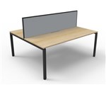 Deluxe Rapid Infinity 2 Person 2 Sided Desk Black Profile Leg 1200X750 Over
