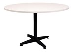 Rapid Round Table 4 Star Black PC Pedestal Frame With 900Mm Cherry Top