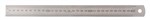 Deli Stainless Steel Ruler 30cm Silver