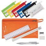 Stationery set ruler pencils pen sharpener and rubberUndecorated