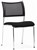 Chair Visitors Mesh Back Black Fabric Seat No Arms Chrome Frame 4 Legs