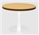 Coffee Table Round 600Mm White Base 425H Beech Top