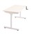 Rapid Manual Height Adjustable Desk 1500X700X7151015H Up To 1015Mm High Wh