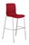Acti Chrome Bar Stool Base 760Mm High With Polyprop Shell Red