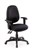 Delta Plus Chair High Back With Slide Seat 3 Lever With Arms Black Fabric