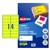 Avery High Vis Shipping Labels L7163F 991X381mm Fluro 14Up Pack 25 Yellow