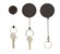 Rexel Retractable Key Holder Mini Nylon Cord Black