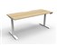 Boost  1P Sit Stand Desk 1200x750mm Nat Oak Top White Frame