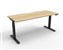 Boost  1P Sit Stand Desk 1200x750mm Nat Oak Top Black Frame