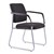Chair Lindis Sled Chair Black Upholstered Seat  Back Arms