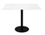 Square Meeting Table 900 X 900 X 755H White Top Black Frame