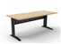 Rapid Span Deluxe Desk 1800X750 Black Frame Natural Oak Top