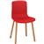 Acti Chair Beech Timber 4leg Frame Poly Shell Red