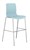 Acti Chrome Bar Stool Base 760Mm High With Polyprop Shell Pale Blue