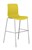 Acti Chrome Bar Stool Base 760Mm High With Polyprop Shell Yellow