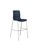 Acti Chrome Bar Stool Base 760Mm High With Polyprop Shell Navy Blue